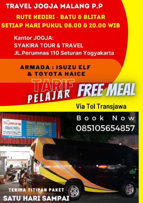 1. Rinjani Travel, 2. Nusa Trans Travel, 3. Fajar Utama Travel, 4. Batu Transport, 5. Manisa Travel, 6. Wisnu Travel, 7. Qtiket Travel, 8. Syakira Tour, 9. Duta Kartika Tour and Travel, 10. Syakira Travel Jogja