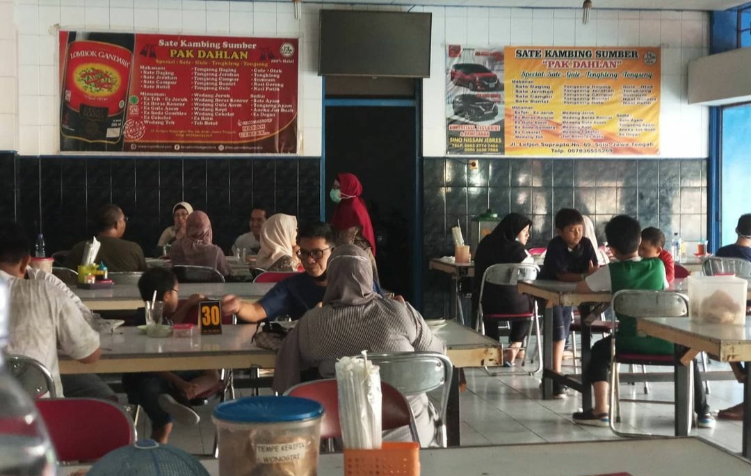 1. Sate Kambing Mbok Galak, 2. Sate Kambing &amp; Tengkleng Rica Rica Pak Manto, 3. Sate Kambing Sumber Pak Dahlan, 4. Sate Kambing Bu Hj Bejo, 5. Sate Kambing Buntel Pak H. Kasdi, 6. Sate Kambing Mas Mario, 7. Sate Kambing Asli Tambak Segaran, 8. Warung Sate Kambing Pak Narto Baturono, 9. Warung Sate Kambing Muda Bu Pariyem, 10. Sate Kambing Pak Mesran