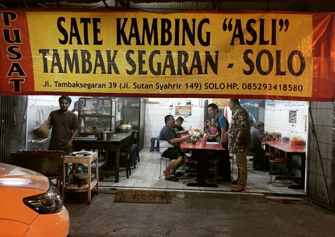 1. Sate Kambing Mbok Galak, 2. Sate Kambing &amp; Tengkleng Rica Rica Pak Manto, 3. Sate Kambing Sumber Pak Dahlan, 4. Sate Kambing Bu Hj Bejo, 5. Sate Kambing Buntel Pak H. Kasdi, 6. Sate Kambing Mas Mario, 7. Sate Kambing Asli Tambak Segaran, 8. Warung Sate Kambing Pak Narto Baturono, 9. Warung Sate Kambing Muda Bu Pariyem, 10. Sate Kambing Pak Mesran