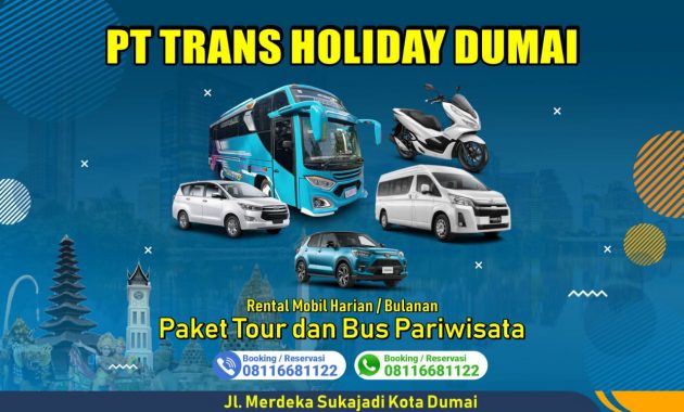 1. CV. Jaya Mandiri, 2. CV. Berjaya Malindo, 3. Dumai Rental, 4. LoCost Rent Car, 5. CV. Riau Indah Cemerlang, 6. Cinta Rent Car, 7. PT. Trans Holiday Dumai, 8. Jasa Rental Dumai, 9. Gloria Rent Car Group, 10. Ghaisan, 11. Hartono Rent Car
