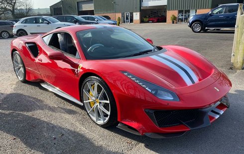 1. Lamborghini Aventador SVJ Roadster Grigio Telesto, 2. Ferrari 488 Pista Rosso Corsa, 3. Lamborghini Huracan EVO AWD, 4. McLaren 720 S, 5. Aston Martin Vantage Coupe, 6. Tesla Model X Long Range, 7. Ferrari F430, 8. Cadillac Escalade ESV, 9. Chevrolet Camaro, 10. Mercedes Benz SLK-Class Convertible