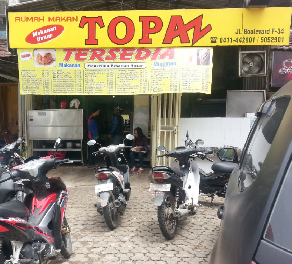 1. Ulu Juku’, 2. Kota Daeng, 3. Mie Titi BTP, 4. Topaz, 5. Pallubasa Serigala Hertasning, 6. Kampoeng Popsa, 7. Kedai Malindo, 8. Kampoeng Kuliner Makassar Antang, 9. Sunachi Harbour, 10. Coto Paraikatte