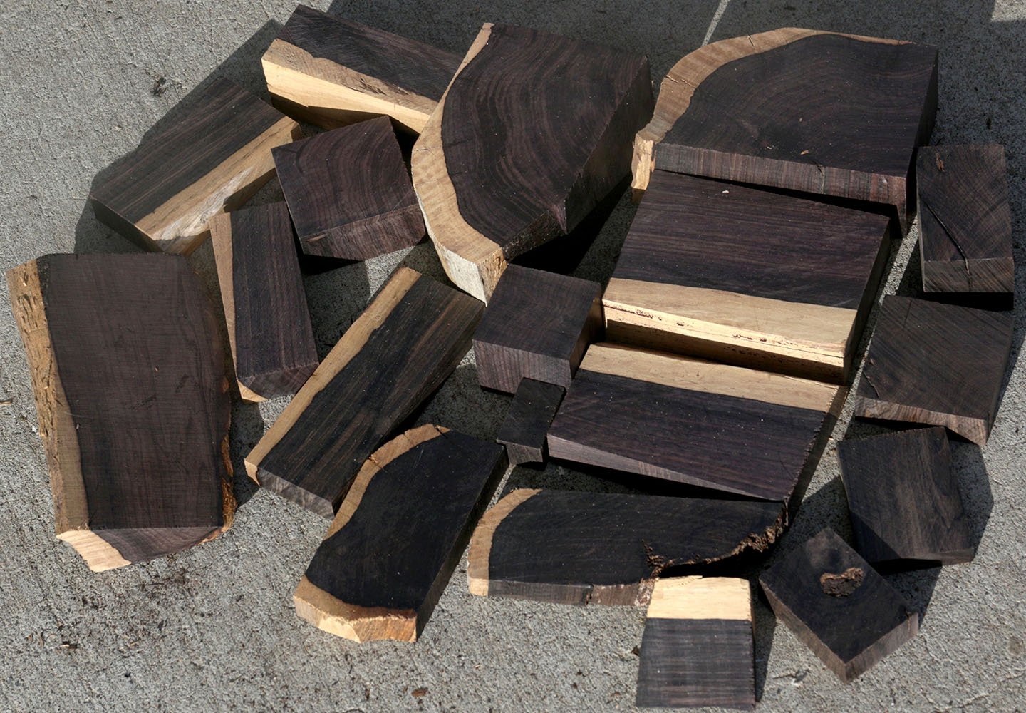 1. Gaharu, 2. Eboni, 3. Lignum Vitae, 4. Bubinga, 5. Tigerwood, 6. Purple Heart, 7. African Blackwood, 8. Sandalwood, 9. Bocote, 10. Pink Ivory
