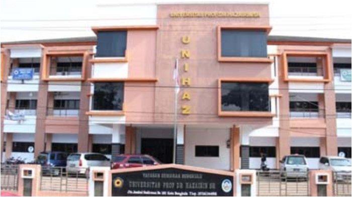 1. Universitas Bengkulu, 2. Universitas Islam Negeri Fatmawati Sukarno, 3. Universitas Muhammadiyah Bengkulu, 4. Politeknik Kesehatan Kemenkes Bengkulu, 5. Universitas Dehasen, 6. Universitas Prof Dr Hazairin, 7. Universitas Ratu Samban, 8. Sekolah Tinggi Ilmu Kesehatan Tri Mandiri Sakti, 9. Sekolah Tinggi Ilmu Kesehatan Sapta Bakti, 10. Politeknik Raflesia
