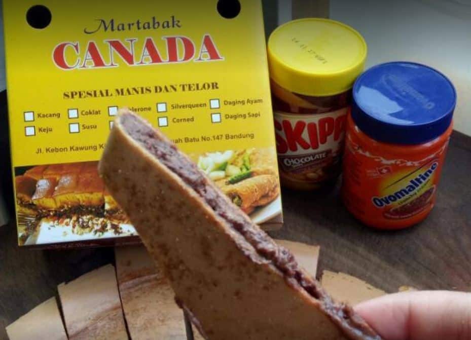 MARTABAK CANADA, 1. Martabak Nikmat Andir, 2. Martabak San Francisco, 3. Martabak Mertua, 4. Martabak Jaya Raga, 5. Insinyur Martabak, 6. Martabak Kubang Hayuda, 7. Markobar, 8. Martabak Manis Bangka Bang Bewo, 9. Martabak Maskulin, 10. Martabak AA Special, 11. Martabak Santiago, 12. Martabak Canada, 13. Martabak Asan, 14. Martabak Legit Group, 15. Martabak Yasmine Raos, 16. Martabak Capitol