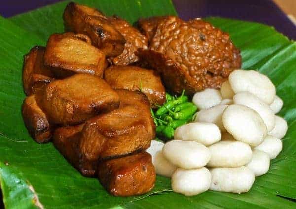 Jadah Tempe Jajanan Khas Jogja, 1. Bakpia Pathok, 2. Jadah Tempe, 3. Lemper Bakar, 4. Semar Mendem, 5. Meniran, 6. Kue Kipo, 7. Sate Angkringan, 8. Jadah Manten, 9. Lupis, 10. Keripik Paru