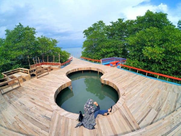 Pantai Dewi Mandapa, 1. Taman Nasional Way Kambas, 2. Pantai Pasir Putih, 3. Teluk Kiluan, 4. Pantai Gigi Hiu, 5. Pulau Pahawang, 6. Cagar Alam Krakatau, 7. Pulau Sebuku, 8. Pantai Tanjung Setia, 9. Menara Siger, 10. Water Park Citra Garden, 11. Pantai Dewi Mandapa, 12. Curup Gangsa, 13. Bukit BLT, 14. Danau Ranau, 15. Pulau Mengkudu