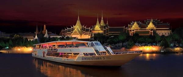 Bangkok Dinner Cruises, 1. The Grand Palace, Bangkok, 2. Pattaya, Kota Wisata Lengkap, 3. Pantai Railay, 4. Koh Phi Phi, 5. Koh Chang, 6. Siam Ancient City, 7. Bangkok Dinner Cruises, 8. Wat Arun, 9. Phu Tok, 10. Khao San Road, 11. Wat Pho, 12. Chiang Rai