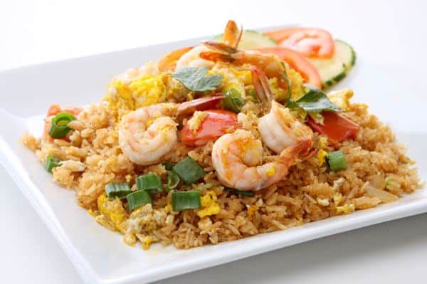 Khao Pad, 1. Tom Yam, 2. Guay Teow Rhua, 3. Khao Pad, 4. Jim Jum, 5. Sai Oua, 6. Gai Yang, 7. Kanom Jeen, 8. Kaeng Phet, 9. Som Tum, 10. Kao Na Phet, 11. Yam Nua, 12. Gaeng Keow Wan Kai, 13. Kai Med Ma Muang, 14. Kao Moo Dang, 15. Massaman Curry