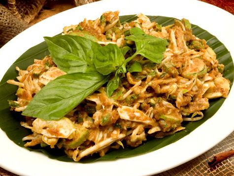 Karedok, 1. Nasi Tutug Oncom, 2. Empal Gentong, 3. Surabi, 4. Manisan Pala, 5. Mochi, 6. Lotek, 7. Karedok, 8. Peuyeum, 9. Mie Koclok, 10. Combro dan Misro, 11. Sate Maranggi, 12. Laksa Bogor, 13. Galendo, 14. Tahu Sumedang, 15. Nasi Jamblang, 16. Sate Aci, 17. Pedesan Entog, 18. Kupat Tahu Singaparna, 19. Tauco, 20. Dodol Garut, 21. Jalakotek, 22. Dodol Belimbing, 23. Burayot, 24. Kue Gonjing, 25. Wajit Cililin