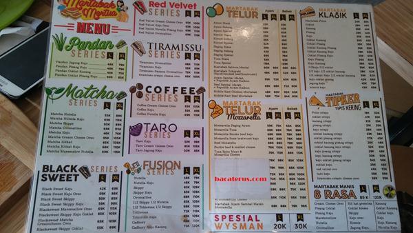 Menu di Martabak Mertua