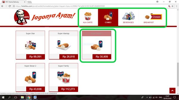 KFC 03, Cara Pesan Makanan di Store KFC, Cara Pesan Makanan di KFC Melalui Website, Cara Pesan Makanan di KFC Melalui Telepon, Cara Pesan KFC Lewat GoJek
