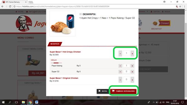 KFC 04, Cara Pesan Makanan di Store KFC, Cara Pesan Makanan di KFC Melalui Website, Cara Pesan Makanan di KFC Melalui Telepon, Cara Pesan KFC Lewat GoJek