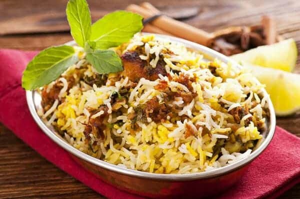 Biryani, 1. Ayam Tandoori, 2. Biryani, 4. Tikka Masala, 6. Kati Roll, 7. Papri Chaat, 8. Pakora, 9. Butter Chicken, 10. Malai Kofta