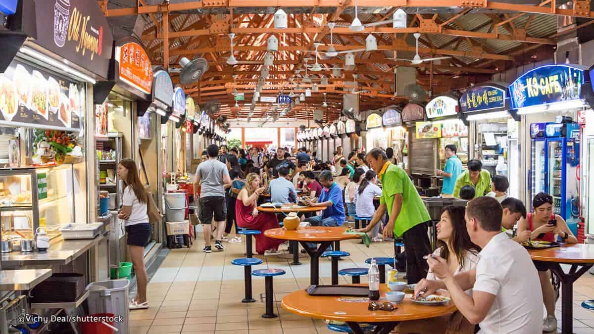 Maxwell Food Centre, 1. Lau Pa Sat Festival Market, 2. Albert Center Bugis, 3. Staff Canteen Terminal 1, 4. Maxwell Food Centre, 5. 328 Katong Laksa