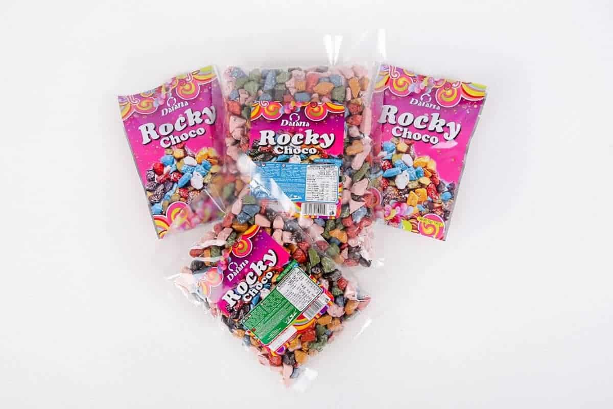 Rocky Choco, 1. Cokelat Beryl’s, 2. Naraya Oat Choco, 3. Rocky Choco, 4. Lot 100 Sour+, 5. Roti John, 6. Keropok Lekor