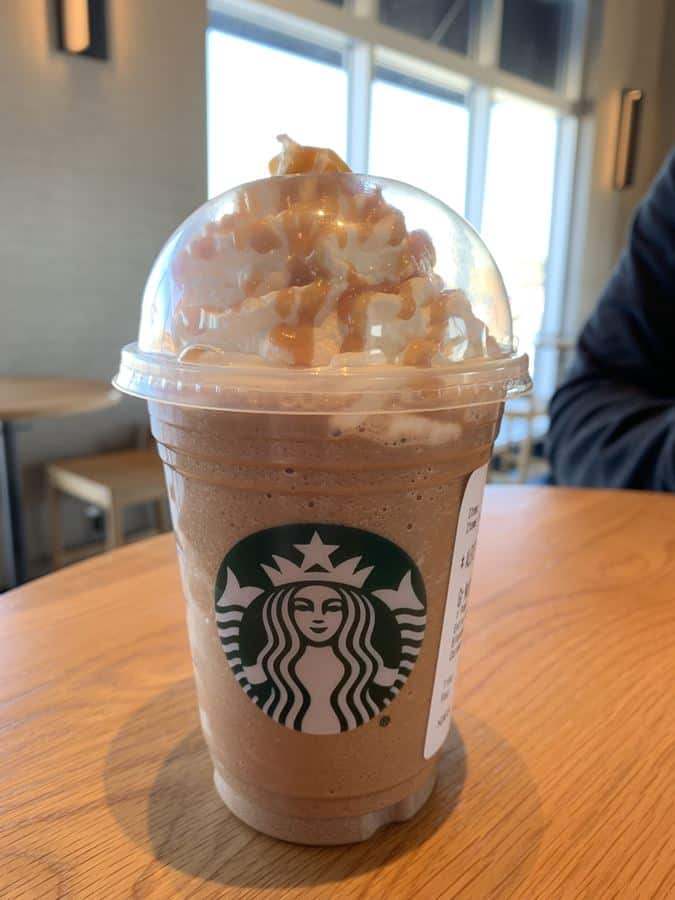 Nutella Frappuccino, 1. Butterbeer Frappuccino, 2. Nutella Frappuccino, 3. Orange Drink, 4. Ariana Grande Frappuccino, 5. Raspberry Cheesecake Latte, 6. Matcha Pink Drink, 7. Chocolate Macchiato, 8. Red Velvet Frappuccino, 9. Purple Drink, 10. Banana Split Frappuccino