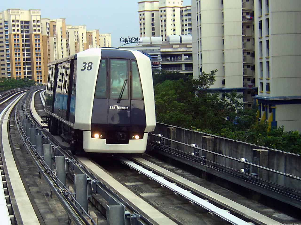 LRT Singapura, 1. Mass Rapid Transit (MRT), 2. Light Rail Transit (LRT), 4. Taksi, 5. Armada Online, 6. Singapore River Cruise