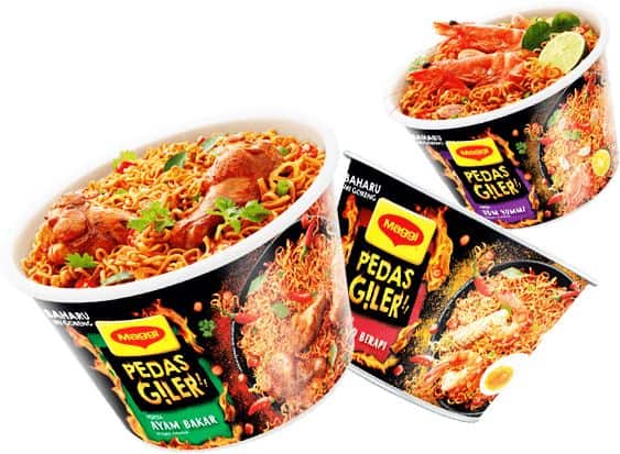 Maggi Pedas Giler, 1. Penang White Curry Mee, 2. Tau Sar Piah, 3. Kek Lapis Sarawak, 4. Keropok Lekor, 5. Kuih Kapit, 6. Dodol Malaysia, 7. Roti Jala, 8. Karipap, 9. Maggi Pedas Giler, 10. Apam Balik