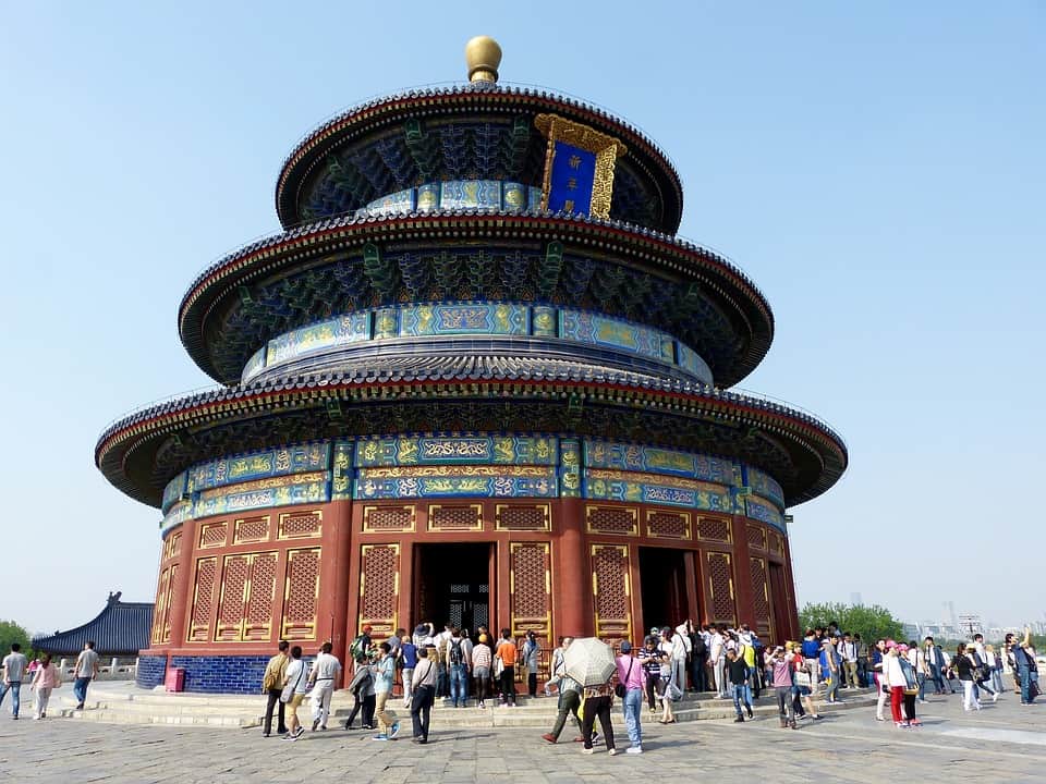 Kuil Surga, 1. Kota Terlarang, 2. Tembok Besar Tiongkok, 3. Lapangan Tiananmen, 4. Kuil Surga, 5. Istana Musim Panas, 6. Kuil Yonghe, 7. Museum Capital, 8. Taman Beihai, 9. Kebun Binatang Beijing, 10. Museum Nasional Tiongkok