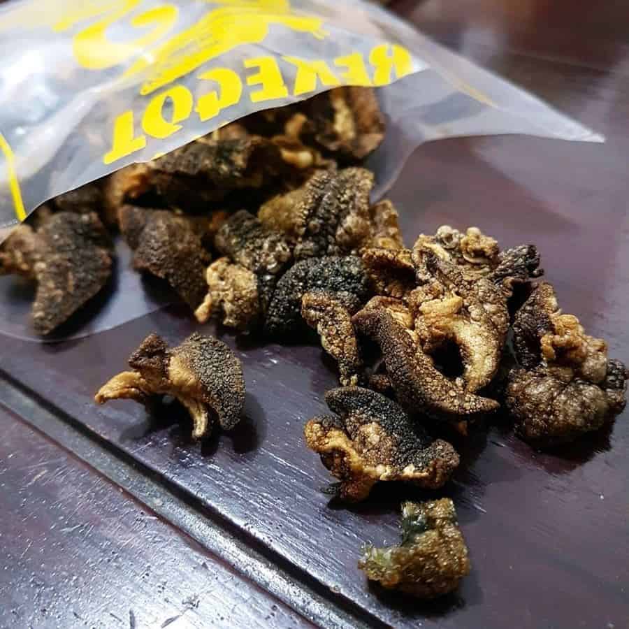 Keripik Bekicot, 1. Tahu Pong, 2. Stik Tahu, 3. Tahu Takwa (Tahu Kuning), 4. Cokelat Tempe, 5. Bakso Ikan (Hie Wan), 6. Gethuk Pisang, 7. Sambal Tumpang, 8. Keripik Bekicot, 9. Carang Mas, 10. Kopi Berontoseno