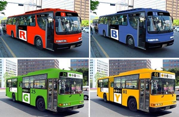 Bus Dalam Kota Seoul, 1. Subway, 2. Kereta, 3. Bus Antarkota, 4. Bus Dalam Kota Seoul, 5. Taksi, 6. Mobil Rental, 7. Pesawat Udara, 8. Kapal Laut