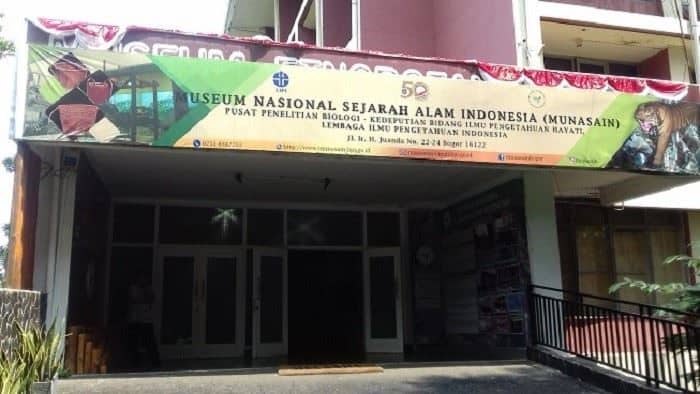 Museum Nasional Sejarah Alam Indonesia (Munasain), 1. Museum Zoologi Bogor, 2. Museum Nasional Sejarah Alam Indonesia (Munasain), 3. Museum Balai Kirti, 4. Museum Perjuangan Bogor, 5. Museum Lulu Bogor, 6. Museum Pejuang Tanah Air (PETA), 7. Museum Tanah