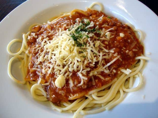 Beef Spaghetti Pizza Hut