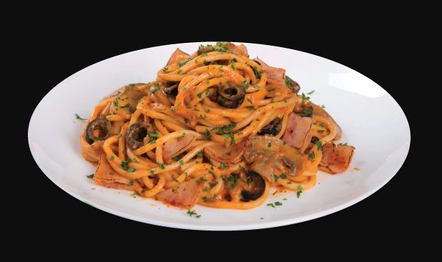 Chicken Creamy Spaghetti, 1. Pizza, 2. Pasta, 3. Chicken, 4. Menu Lain