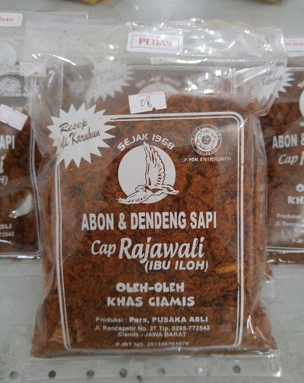 Abon Sapi Cap Rajawali, 1. Galendo, 3. Keripik Pisang, 4. Abon Sapi, 5. Dendeng Sapi, 6. Kalua Jeruk, 7. Jawadah Takir