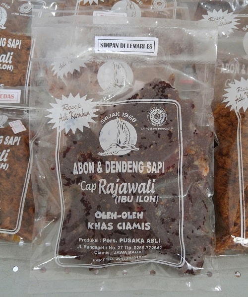 Dendeng Sapi, 1. Galendo, 3. Keripik Pisang, 4. Abon Sapi, 5. Dendeng Sapi, 6. Kalua Jeruk, 7. Jawadah Takir