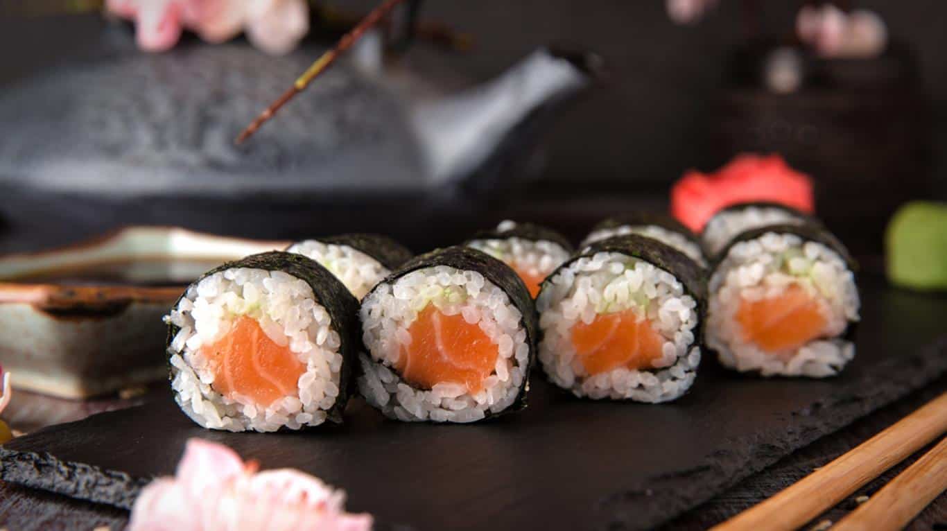 Sushi (Copy), 2. Roti Isi, 3. Onigiri, 4. Sushi, 5. Kebab, 6. Samosa, 7. Burger, 8. Salad, 9. Buah-Buahan, 10. Snack Sehat