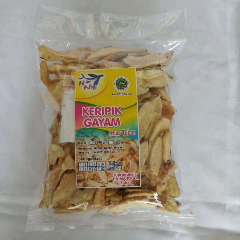 Keripik Gayam, 2. Dumbek, 3. Gemblong, 5. Kecap Laron, 6. Ikan Asap, 7. Legen Siwalan, 8. Batik Gedog