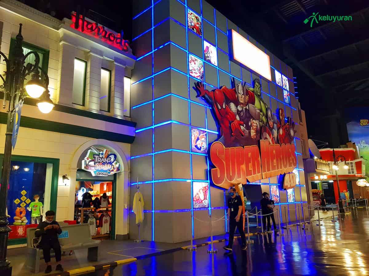 Super Heroes 4D, Central Station, Lost City, Magic Corner, Harga Tiket dan Jam Operasional Trans Studio Bandung, Fasilitas Trans Studio Bandung, Alamat dan Akses Transportasi ke Trans Studio Bandung, Hotel di Sekitar Trans Studio Bandung