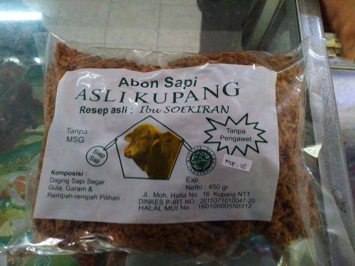 Abon Sapi, 1. Daging Se’i, 2. Abon Sapi, 3. Sambal Lu’at, 4. Jagung Titi, 5. Dendeng Sapi, 6. Keripik Paru, 7. Kopi Flores, 8. Manisan Buah Asam, 9. Tas Tenun, 10. Kain Tenun