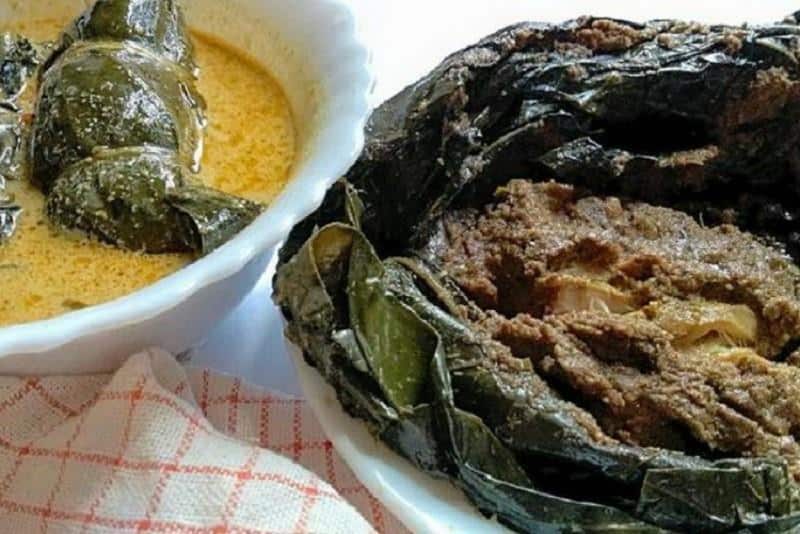 Botok Mengkudu, 1. Juhu Singkah, 2. Kalumpe, 3. Sayur Umbut Kelapa, 4. Kue Dange, 5. Kue Lepet, 6. Botok Mengkudu, 8. Keripik Kalakai, 9. Tempoyak Buah Durian, 10. Kue Tampi