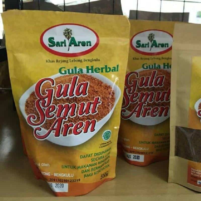 Gula Semut Aren, 1. Kerupuk Gurita, 2. Kue Perut Punai, 3. Manisan Terong, 4. Lempuk Durian, 5. Emping Bengkulu, 6. Kopi Bengkulu, 7. Gula Semut Aren, 8. Kue Bay Tat, 9. Ikan Kering JN, 10. Keripik Ikan Beledang