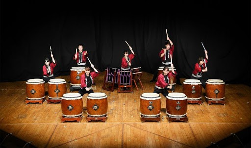 Taiko, 1. Shakuhachi, 2. Taiko, 4. Shamisen, 7. Tsuzumi, 8. Den-Den Daiko, 9. Shakubyoshi, 10. Hyoshigi