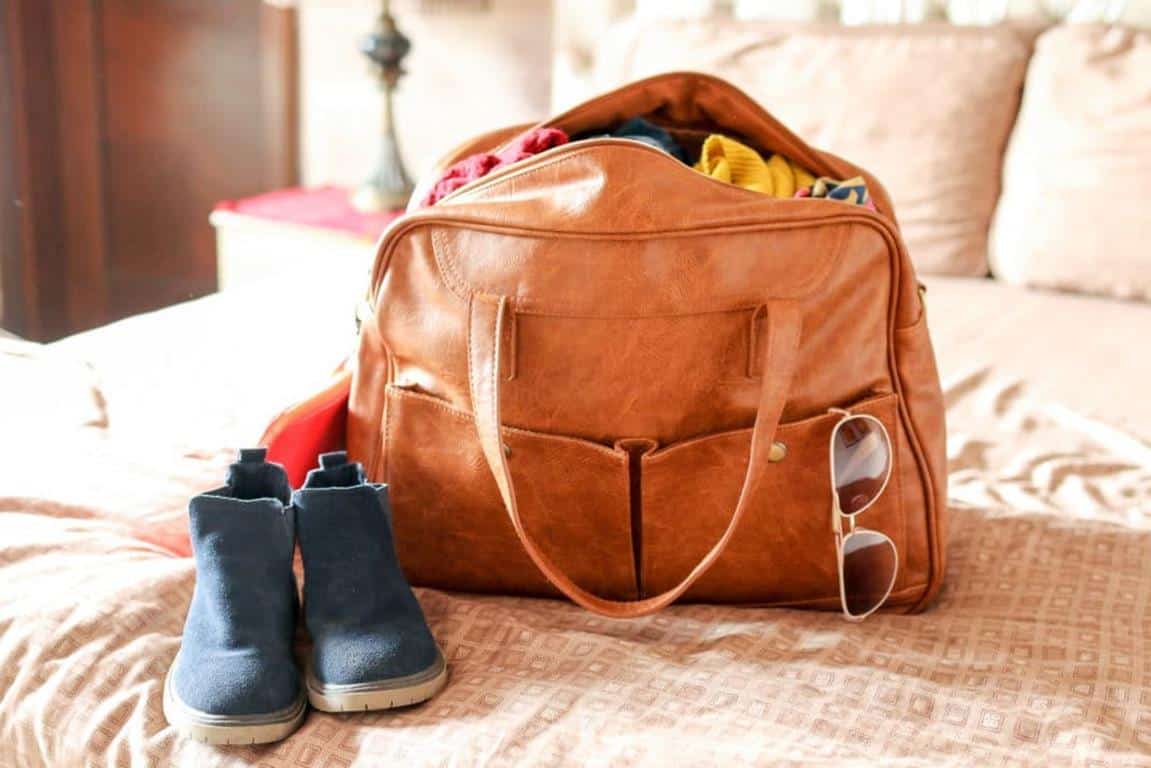 Tas Weekender, 1. Ransel, 2. Koper, 3. Tas Hiking, 4. Tas Duffel, 5. Tas Pantai, 6. Tas Ramah Lingkungan, 7. Ransel Beroda, 8. Tas Khusus Perlengkapan Mandi, 9. Tas Weekender, 10. Tas Selempang