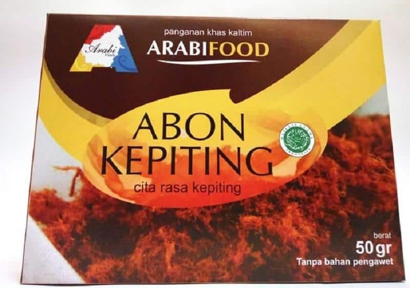 Abon kepiting, 1. Keminting, 2. Amplang, 3. Gula Gait, 4. Bolu Gulung Durian Panglima, 5. Lempok Durian, 6. Iwak Rabuk, 7. Abon kepiting, 8. Kacang Bawang Cap Jempol, 9. Jajak Cincin, 10. Kue Ilat Sapi