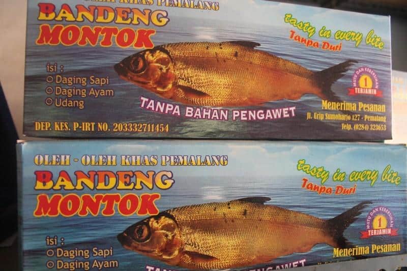 Bandeng Montok, 1. Kerupuk Usek, 2. Bandeng Montok, 3. Ogel-Ogel, 4. Tahu Pletok, 5. Apem Comal, 6. Kamir, 7. Kue Bongko Mento, 8. Kepiting Lemuri, 9. Kaos Pemalang