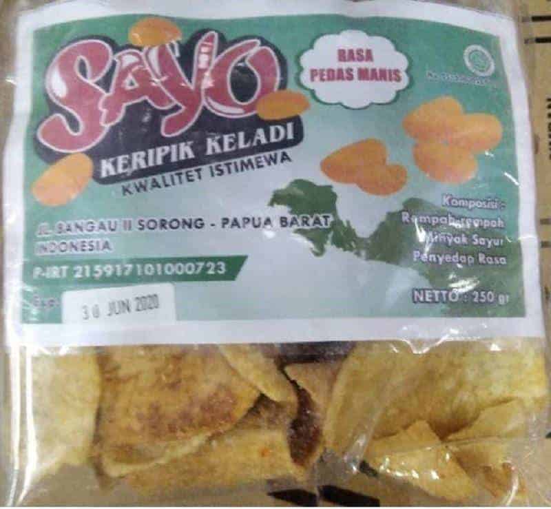 Keripik Keladi, 1. Kue Lontar, 2. Kopi Senang, 3. Buah Merah, 4. Keripik Keladi, 5. Abon Gulung, 6. Sarang Semut, 7. Martabak Sagu, 8. Sagu Lempeng, 9. Kerajinan Khas Papua, 10. Batik Papua