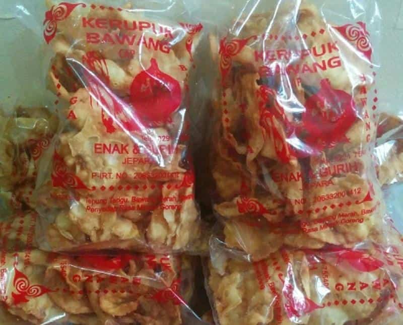 Kerupuk Bawang, 1. Kacang Oven Jepara, 2. Carang Madu, 3. Durian Petruk, 4. Kerupuk Tengiri, 5. Jeruk Jepara, 6. Kerupuk Bawang, 7. Sambal Samtis, 8. Tempong atau Blenyik, 9. Kerajinan Monel Kalinyamatan, 10. Kaos Qimo