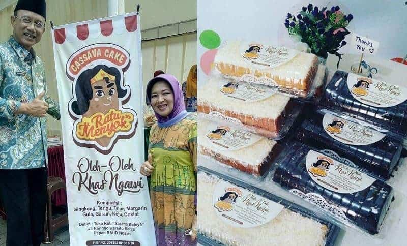 Ratu Menyok, 1. Keripik Tempe, 2. Coklat Tempe, 3. Jenang Ketan, 4. Ratu Menyok, 5. Kue Lapis Lawi, 6. Dodol Jambu, 7. Ledre, 8. Batik Ngawi, 9. Ukiran, 10. Kaos Ngawi
