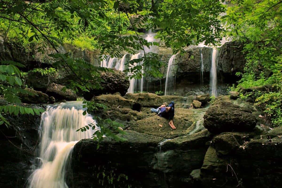 Air Terjun Tuwondo, 1. Air Terjun Randusari, 2. Curug Pulosari, 3. Air Terjun Lepo Dlingo, 4. Kedung Pengilon, 5. Curug Banyunibo, 6. Air Terjun Tuwondo, 7. Air Terjun Kedung Tolok, 8. Grojogan Pucung