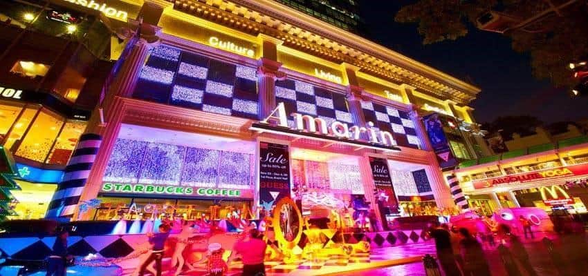 Amarin Plaza, 1. Platinum Fashion Mall, 2. Pantip Plaza, 3. Central World, 5. Amarin Plaza, 6. ICONSIAM, 7. Terminal 21, 8. Siam Paragon, 9. Emporium, 10. EmQuartier