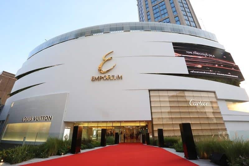 Emporium, 1. Platinum Fashion Mall, 2. Pantip Plaza, 3. Central World, 5. Amarin Plaza, 6. ICONSIAM, 7. Terminal 21, 8. Siam Paragon, 9. Emporium, 10. EmQuartier