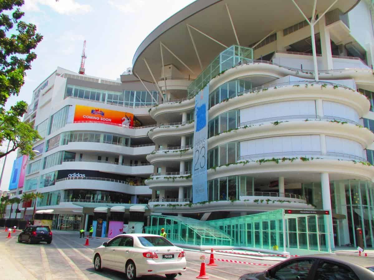 Gurney Paragon, 1. 1st Avenue Mall, 2. Gurney Paragon, 3. Queensbay Mall, 4. Plaza Gurney, 5. Komtar, 6. Island Plaza, 7. Prangin Mall, 8. Penang Plaza, 9. Penang Time Square, 10. Straits Quay