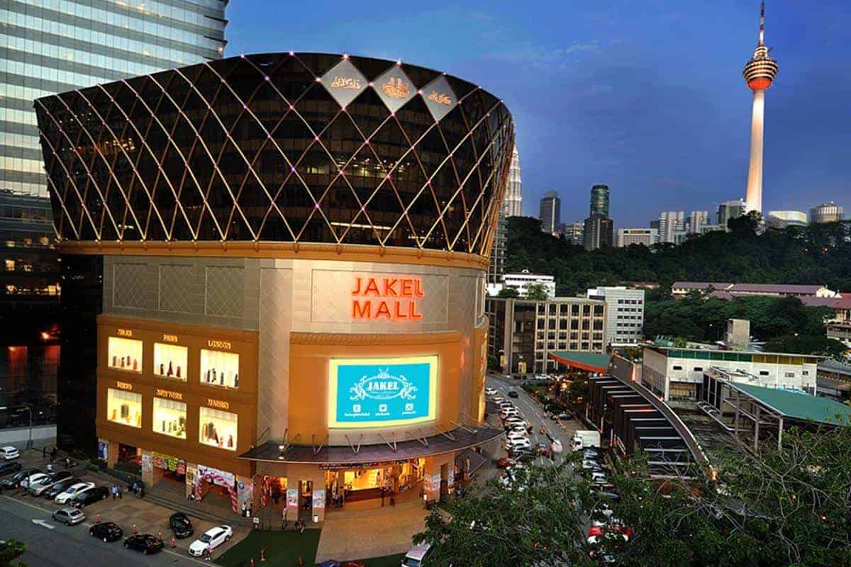 Jakel Mall, 1. Sungei Wang Plaza, 2. Kasturi Walk, 3. Mid Valley Megamall, 4. KWC Fashion Mall, 5. Jakel Mall, 6. Bukit Bintang, 8. Central Market, 9. Jalan Petaling, 10. Berjaya Time Square