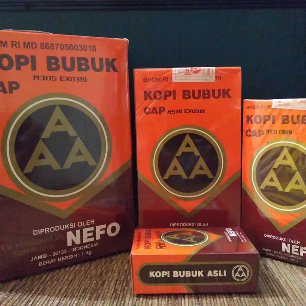 Kopi AAA, 1. Jus Pinang, 2. Teh Kajoe Aro, 3. Kopi AAA, 4. Kopi Tuak Khas Jambi Tulo, 5. Air Kawa Khas Kerinci, 6. Sirup Kayu Manis Khas Kerinci